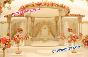 Telones para Bodas al Aire Libre, Conjunto de Mandap, Último Diseño de Mandap para Bodas Indias, Mandap de Madera Tallada a Mano, Decoración para Eventos en Australia - Product Image 4