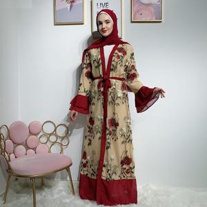 Robe longue brodée Abaya pour femmes musulmanes, style cocktail de Dubaï, 2019 2020, taille personnalisée par AJM, pour toutes les saisons - Product Image 3