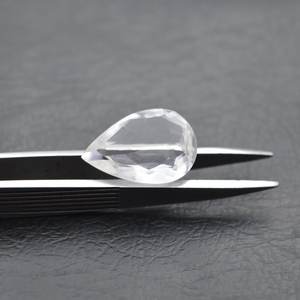 Piedra de cuarzo de cristal Natural de 10mm y 12mm, pera facetada, piedra preciosa suelta al por mayor del fabricante, tienda en línea DIY, cerrar ofertas - Product Image 1