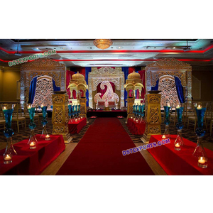 Ma — décoration de scène de mariage indien, montage de scène en Fiber, ornement traditionnel - Product Image 1