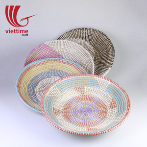 Colgante de pared cesta Seagrass manteles... Seagrass pared decoración hecho en Vietnam - Product Image 1