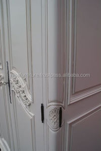 French Style Two-Door Mahogany <b>Armoire</b> European Design White Antique Artistic Carved Solid Wood Bedroom Home Furniture Portable - Product Image 5