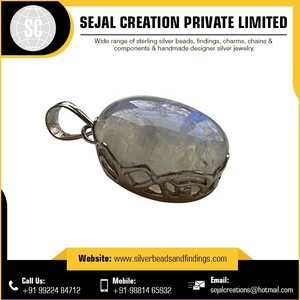 จี้เงินแท้925และจี้หินอัญมณีที่มีเสน่ห์พร้อมรูปแบบตัวเลขโลหะมุกเพชรจากผู้ผลิตอัญมณีที่เชื่อถือได้ - Product Image 2