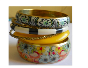 Belle fête colorée Fashion Bangles Set - Product Image 1