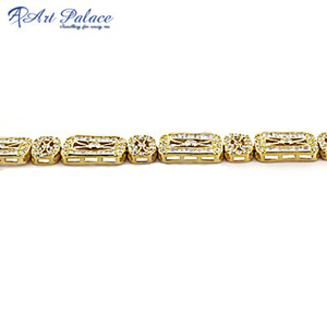 สร้อยข้อมือเงินสเตอร์ลิง925จากดีไซเนอร์พร้อมด้วยเพทาย CZ ชุบทองมีสไตล์และอินเทรนด์สำหรับงานแต่งงานของขวัญงานเลี้ยง - Product Image 3