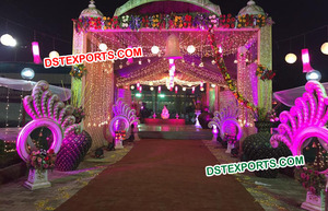 โคมไฟทางเดินแบบโมร็อกโกสำหรับงานแต่งงาน,เสาทางเดินสำหรับตกแต่งงานแต่งงานของตกแต่งทางเข้าเสาสำหรับงานแต่งงานแบบอินเดีย - Product Image 6