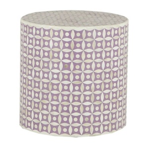 Taburete de resina con incrustaciones de hueso, producto de mesa redonda de alta calidad, venta al por mayor - Product Image 1