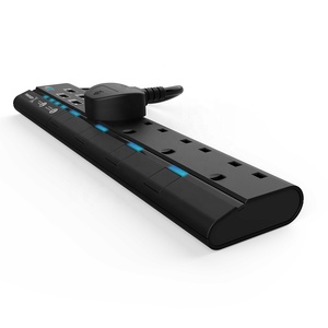 Multiprise de protection contre les surtensions à 4 prises standard britanniques avec port de charge USB intelligent - Product Image 1