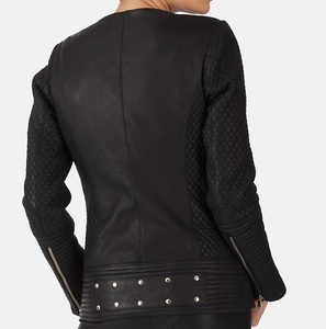 Chaqueta de Motocicleta de Piel de Oveja Real para Mujer, Impermeable y de Secado Rápido, Talla y Logotipo Personalizables, Estilo Moderno para Exteriores - Product Image 4