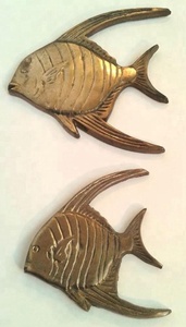 Escultura de pez Tropical de bronce antiguo para decoración de pared, escultura de Metal para interiores y exteriores, hogar, oficina, Bar - Product Image 2