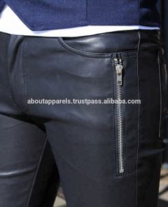 Pantalon en cuir d'agneau souple pour homme, dernier design, pantalon en cuir d'agneau véritable - Product Image 3