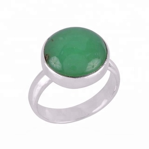 แหวนเงินคริสโซเพรสธรรมชาติ925เครื่องประดับเงินแท้ทำด้วยมือแหวนเวอร์เมอิลเครื่องประดับขายส่ง - Product Image 1