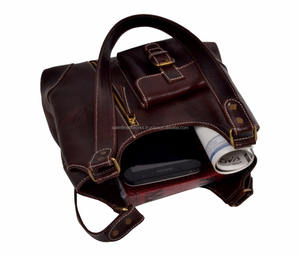 Realer venta al por mayor cuero genuino personalizado Artificial marrón oscuro bolsos señoras Hobo bolsos de hombro para mujeres monederos y bolsos de mano - Product Image 5