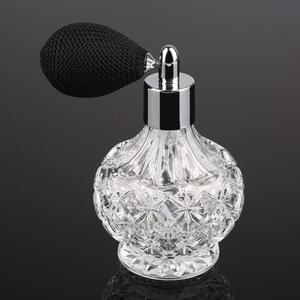ヴィンテージエンプティクリスタル香水瓶ブラックショートアトマイザーディフューザーギフト50ml - Product Image 1