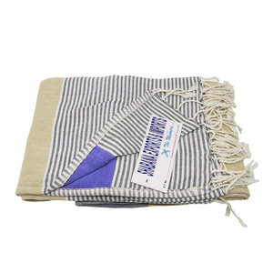 Serviettes en éponge de haute qualité 100% coton rayées Serviette de hammam brodée Fouta tunisienne Serviettes de plage de fabricant indien - Product Image 6