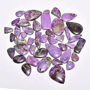 Purpurite gevşek Cabochons yarı değerli doğal güzel Purpurite Looe taşlar toptan el yapımı pürüzsüz Cabochon gevşek taşlar