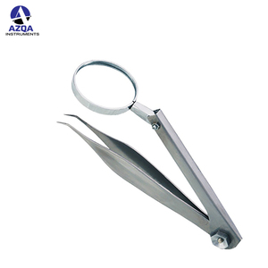 Pince à épiler professionnelle en acier inoxydable antistatique de haute qualité, faite à la main, à pointe inclinée, outil de beauté de précision - Product Image 4