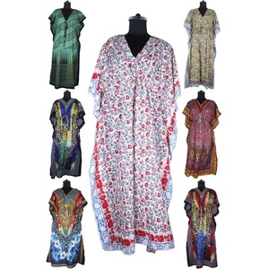 ชุดเดรสยาวคาฟตันสำหรับผู้หญิงใหม่ล่าสุดฤดูใบไม้ผลิ2025ชุดเดรส Maxi anokhi caftan พิมพ์ลายดอกไม้ชุดอยู่บ้านสายดึง anokhi Kaftan - Product Image 1