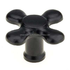 Acheter un bouton de meuble rond en laiton noir, poignée de tirage pour armoire, bouton pour cuisine et chambre à coucher, commode et tiroir, bouton en fer - Product Image 3