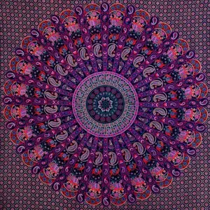 Hint el yapımı Mandala goblen nevresim yatak örtüsü yatak örtüsü battaniye hippi etnik Yoga Mat plaj goblen