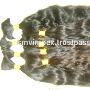 100% Cabello indio crudo sin procesar a granel cabello humano indio de la India Cabello humano indio a granel natural de la India. - Product Image 2