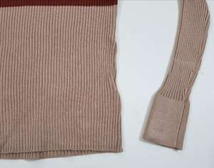 De Bangladesh de etiquetas de las mujeres señoras Polo cuello alto cuello Jersey canalé rayas Slim Fit suéter Streetwear mucho Stock - Product Image 3