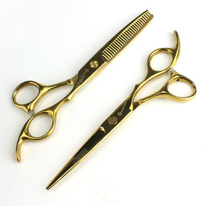 2024 ciseaux amincissants de haute qualité en acier inoxydable 5.5 pouces cisailles de salon ciseaux de coiffeur professionnels faits à la main - Product Image 1
