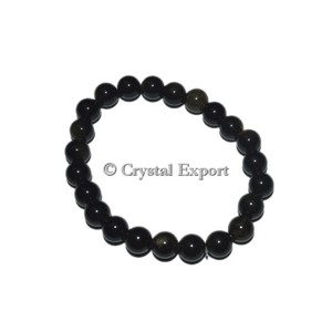 Wholesale Fengshui Black Obsidian <b>Gemstone</b> <b>Bracelets</b> fashion healing beaded jewelry with hand crafted mascot theme - Product Image 1
