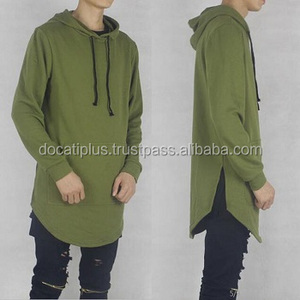 Men's Extra Long <b>Hoodie</b> 100% Cotton Waterproof and Anti-Shrink Knitted Weaving Method Lined Design - Product Image 2