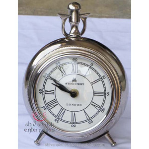 Hải Lý Thu Thu Mạ Đồng Thau Cổ Điển Biển Đồng Hồ Máy Tính Để Bàn Với Thạch Anh Phong Trào Cho Trang Trí Nội Thất - Product Image 2