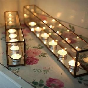 Soporte de luz de té geométrico para decoración de boda de oficina en casa otros candelabros linternas y tarros de velas - Product Image 5