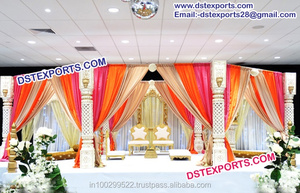 Mandap de Boda Hindú Tradicional Estilo Gazibo, Elegante Decoración de Mandap con Temática Haveli Shrilanka para Bodas en MELBOURNE - Product Image 5
