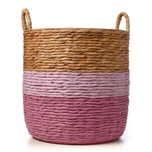 Weaving basket natural water hyacinth basket handmade wholesale water hyacinth storage basket