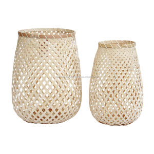 Bougeoir en bambou fait à la main, décoration de maison, lanterne en bambou, vente en gros - Product Image 1