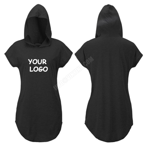 Camiseta de manga corta con capucha para mujer, ropa femenina, de verano, de talla grande - Product Image 4