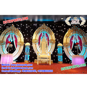 แผงตกแต่งพื้นหลังรูปไข่,แผงตกแต่งหลังเวทีงานแต่งงานทำจากไฟเบอร์แผ่นแบคดรอปสำหรับตกแต่ง - Product Image 1