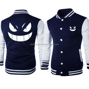 Veste de Baseball pour hommes, style Hip Hop décontracté, Patch de manches en cuir Chenille, broderie personnalisée - Product Image 2