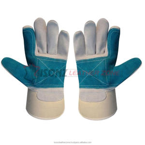 Guantes de Trabajo de Seguridad ISONZ Leather Zone, Doble Palma de Cuero Vacuno, con Funciones Anti-Impacto, Anti-Corte y Antideslizantes - Product Image 2