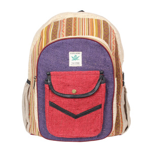 Sac à dos d'école de chanvre naturel de haute qualité fermeture à glissière écologique doublure en laine légère et douce capacité unisexe 30-40L - Product Image 4