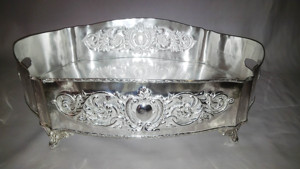 Bandejas de servicio ovaladas en relieve plateadas para bodas/fiestas/hogar/HOTEL - Product Image 5