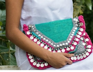 กระเป๋าคลัทช์ป่าน กระเป๋าสะพายไหล่ กระเป๋าช้อปปิ้ง กระเป๋าคลัทช์สำหรับงานเลี้ยงกลางคืนสำหรับผู้หญิง กระเป๋าใส่เหรียญแบบมีพู่ห้อย กระเป๋าสะพายข้างแบบมีพู่ห้อยสำหรับผู้หญิง - Product Image 3