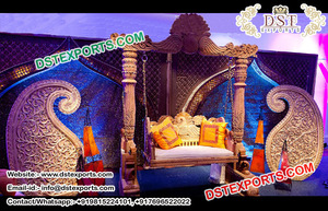 Boda Indonesia Mehndi evento decoraciones musulmán Mehndi Sangeet etapa 2018 estilo Bollywood recepción etapas conjunto - Product Image 6