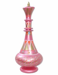 Lj723 zahereen mùa thứ hai màu hồng <span class=keywords><strong>Ruby</strong></span> Genie chai vẽ tay Decal miệng thổi thủy tinh cao cấp - Product Image 2