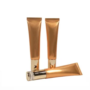 Hot Sale Gold Silver Cosmetic Packaging Empty Tubes Squeezable Cosmetic Containers Plastic Tubes for Facial Cleanser Makeup
