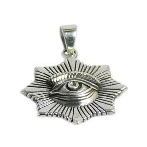 Pendentif en argent sterling massif 925 fait à la main de style vintage avec placage au rhodium bijoux fins pendentifs et collier à breloques fournisseur - Product Image 1