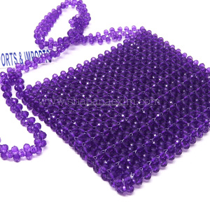 Handmade Casual Tote Women's Wedding <b>Clutch</b> Single Plain Hand Beaded Bag with <b>Pearl</b> Beading Customized Size Open - Product Image 1