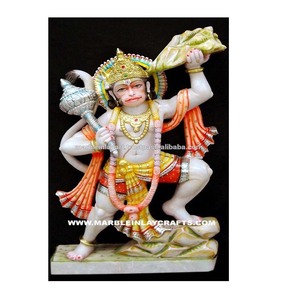 Makrana Marble Lord Hanuman Sculpture - Product Image 1