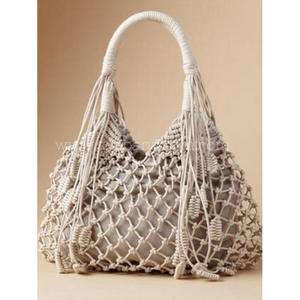 Ensemble de sacs à main en coton, macramé, crochet, sac à bandoulière tendance - Product Image 1