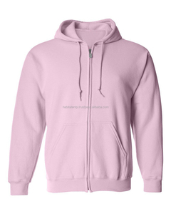 Venta al por mayor de sudaderas con capucha de color rosa de talla grande personalizadas para mujer de colores claros fabrica sudaderas - Product Image 2