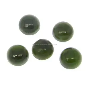 Nephrite jade 6mm round cabochon 1.05 cts loose gemstone for jewelry